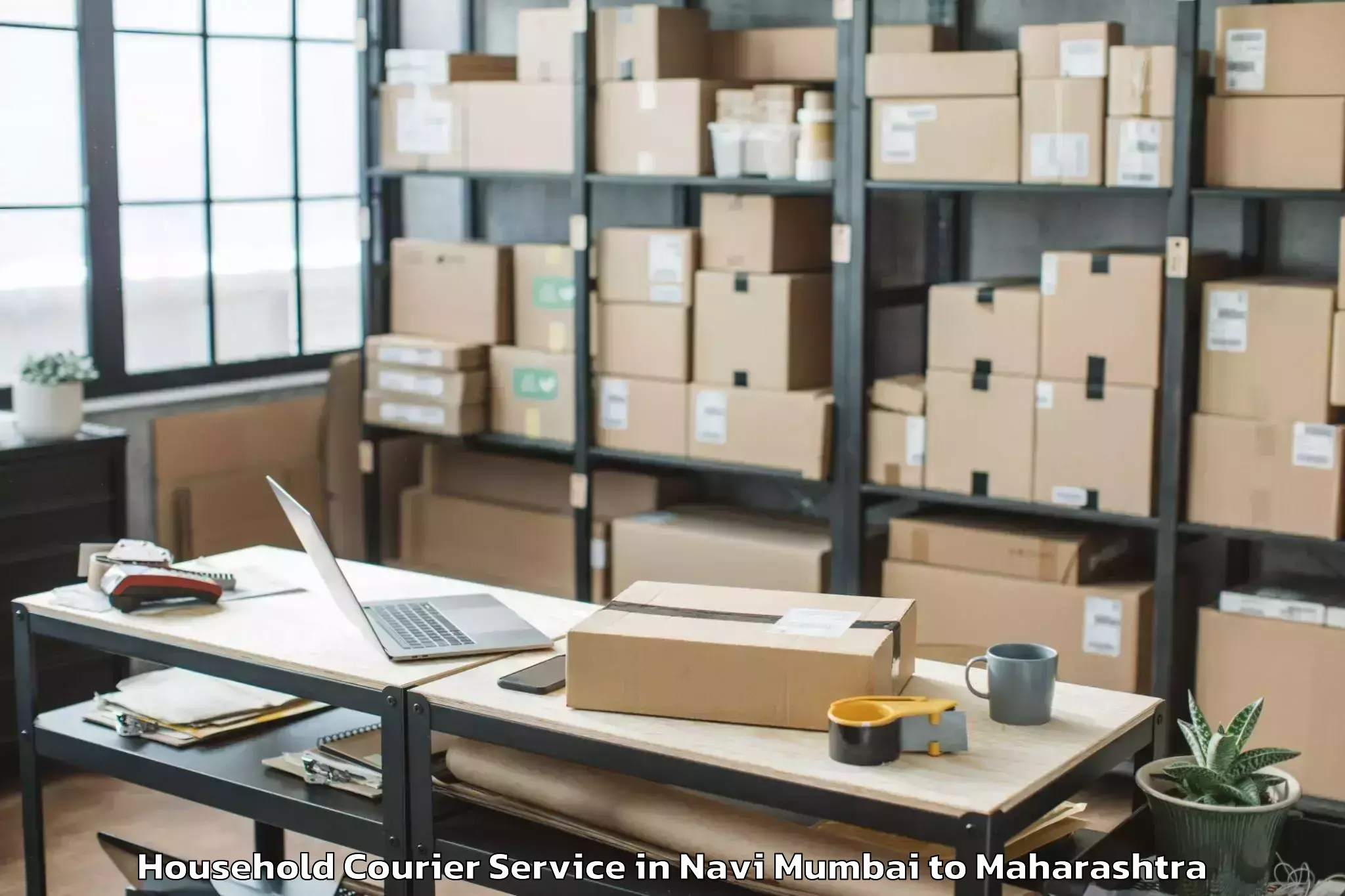 Reliable Navi Mumbai to Pimpalkhuta Household Courier